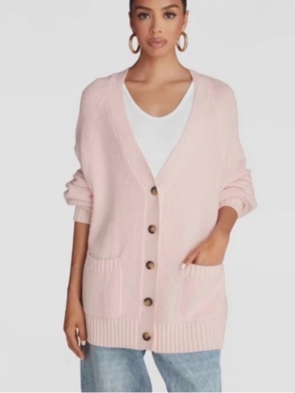 KBB by Kahlana The Letterman Cardigan, Pink